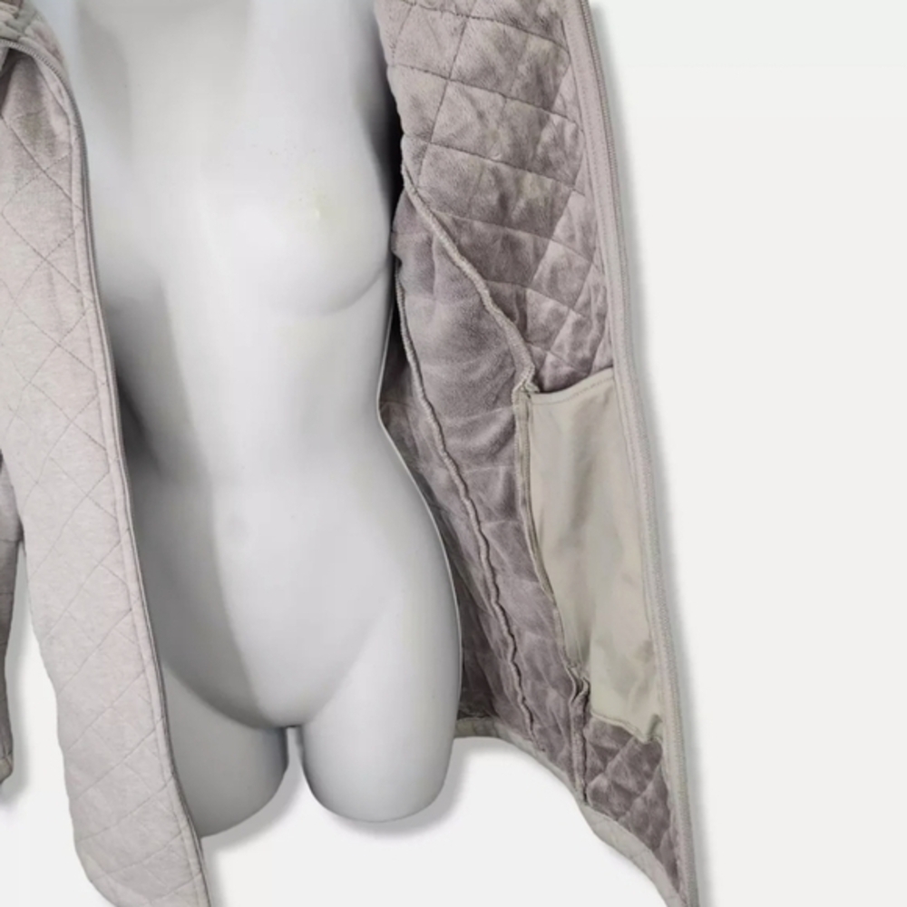 The North Face Jacket‎ Caroluna Small Gray Quilted Fleece Button Neck - Picture 10 of 13